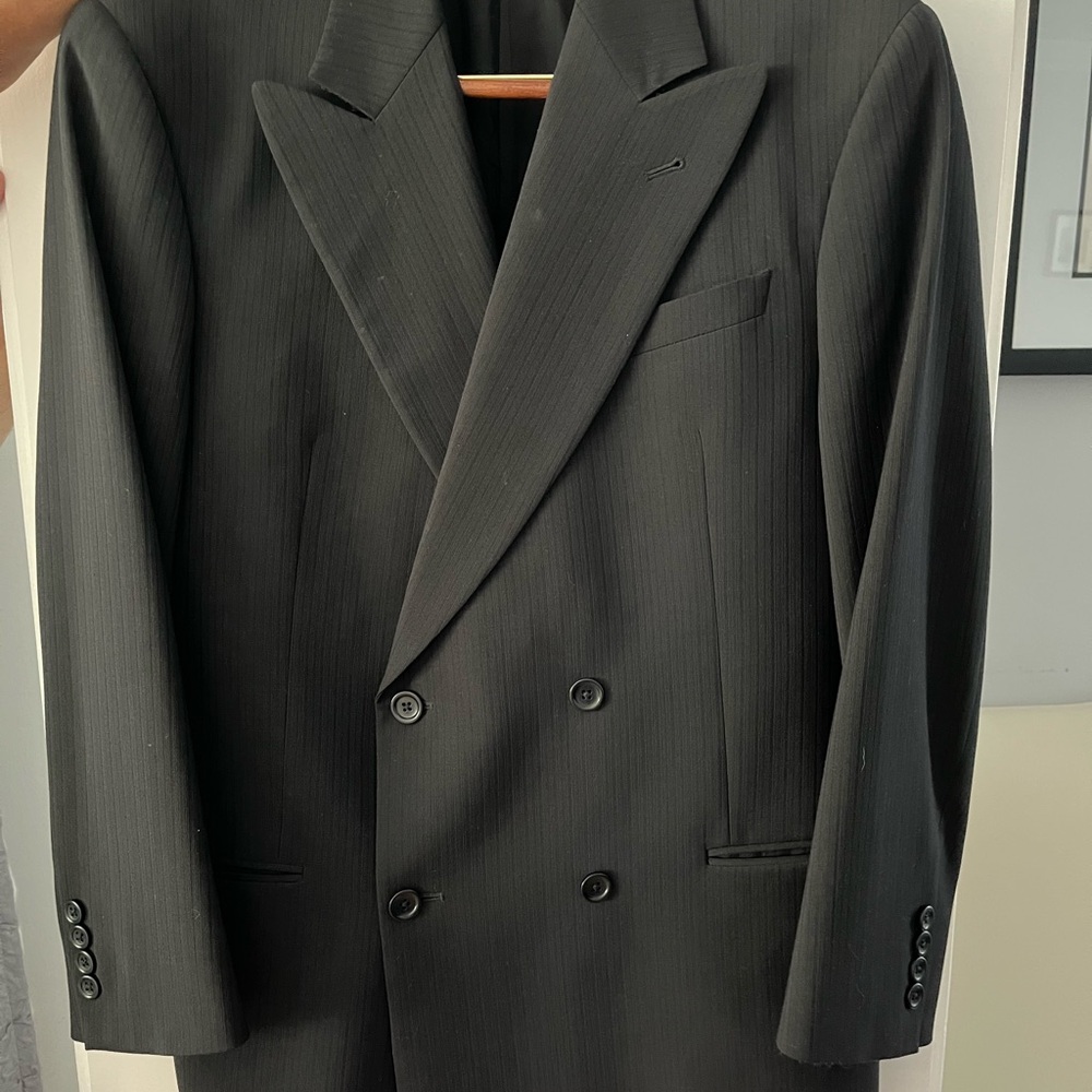 Armani Collezioni Black Double-Breasted Suit